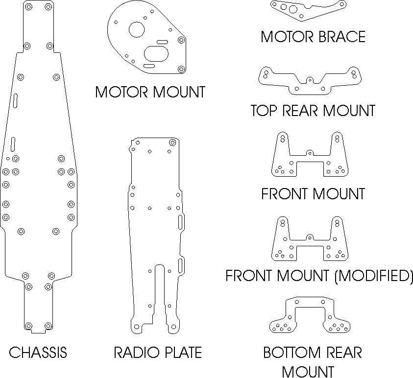 Kyosho Optima mid parts